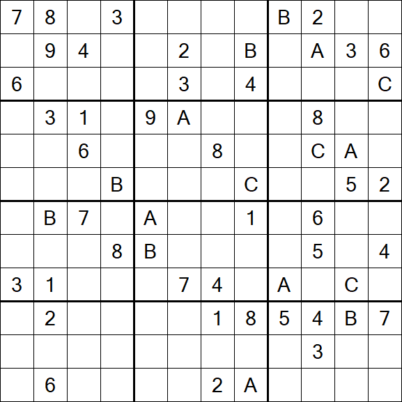 Sudoku 12x12 - Difficile