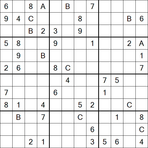 Sudoku 12x12 - Difficile