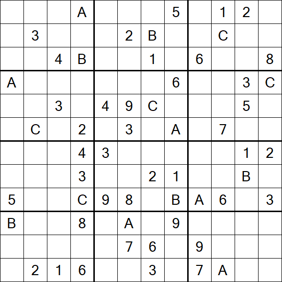 Sudoku 12x12 - Difficile