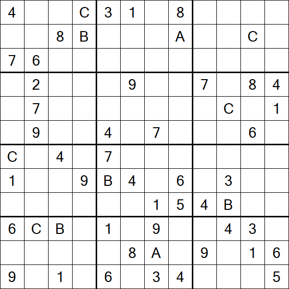 Sudoku 12x12 - Difficile
