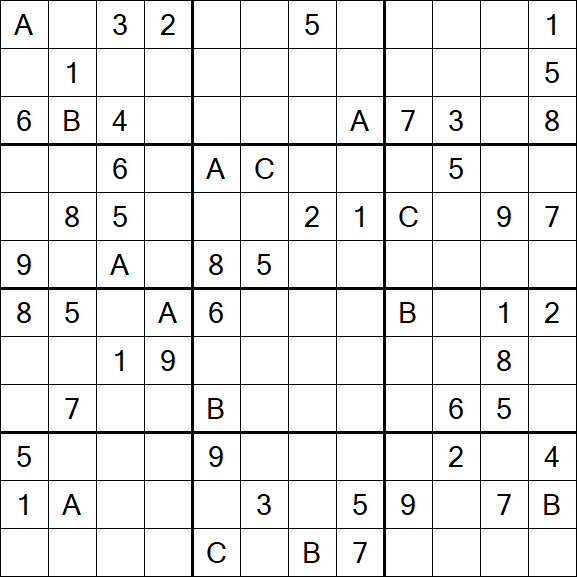 Sudoku 12x12 - Difficile