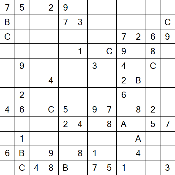 Sudoku 12x12 - Difficile