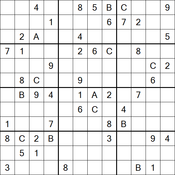 Sudoku 12x12 - Difficile