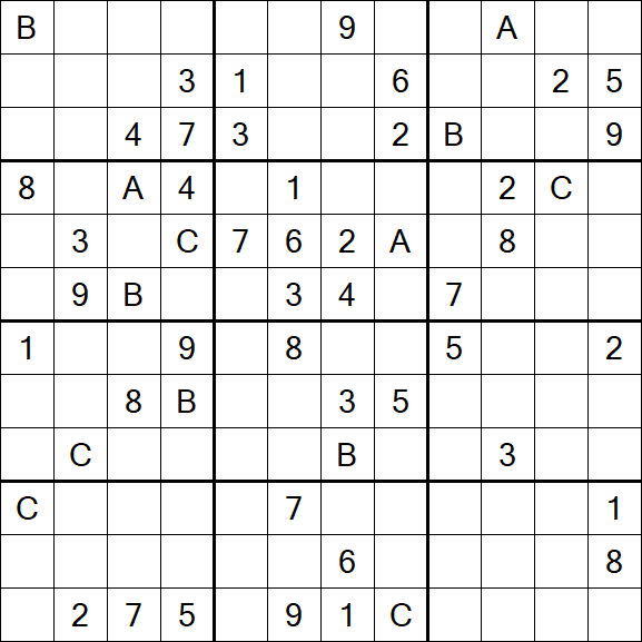 Sudoku 12x12 - Difficile