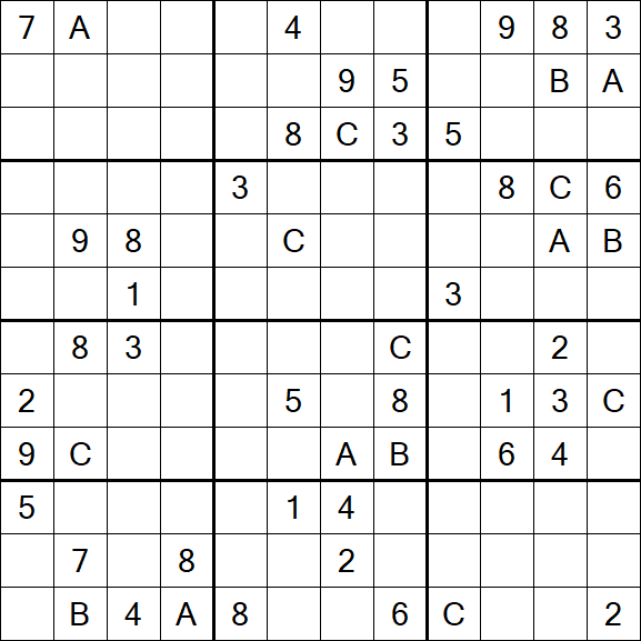 Sudoku 12x12 - Difficile