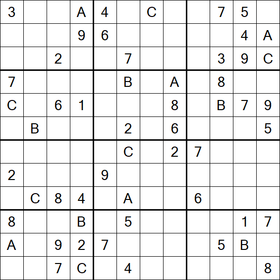 Sudoku 12x12 - Difficile
