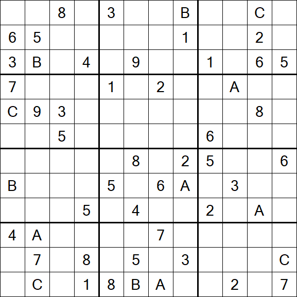 Sudoku 12x12 - Difficile