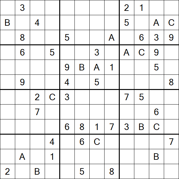 Sudoku 12x12 - Difficile