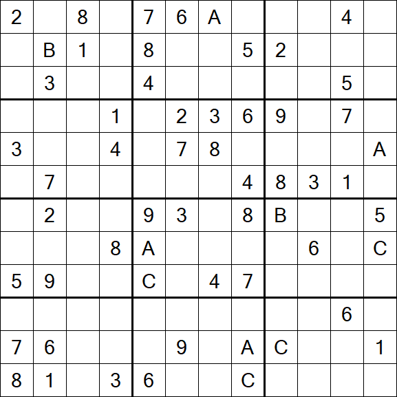 Sudoku 12x12 - Difficile