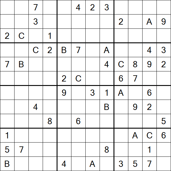 Sudoku 12x12 - Difficile