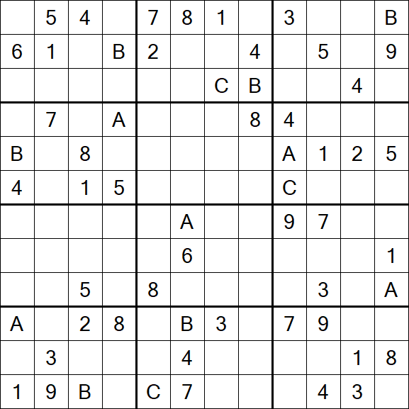 Sudoku 12x12 - Difficile