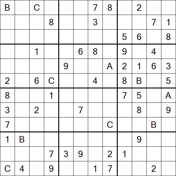 Sudoku 12x12 - Difficile