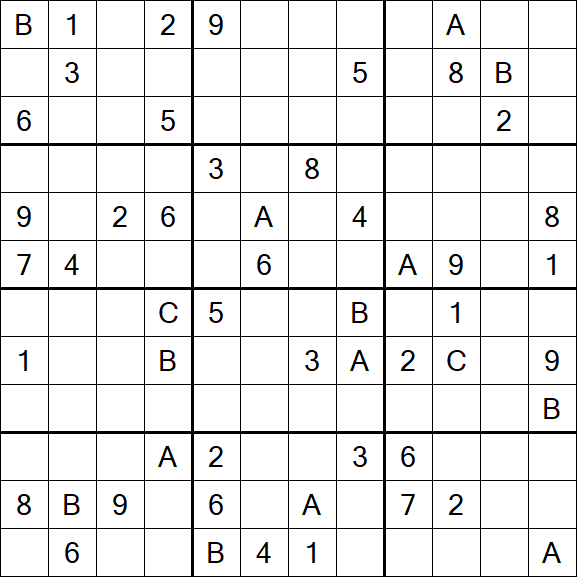 Sudoku 12x12 - Difficile