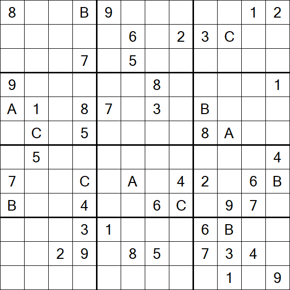 Sudoku 12x12 - Difficile