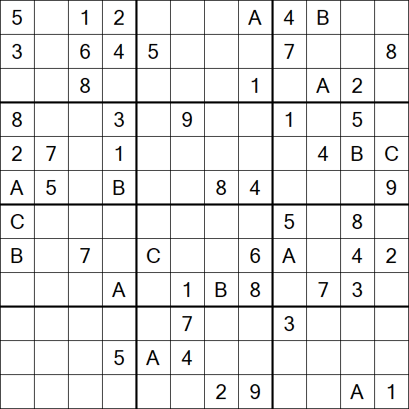 Sudoku 12x12 - Difficile