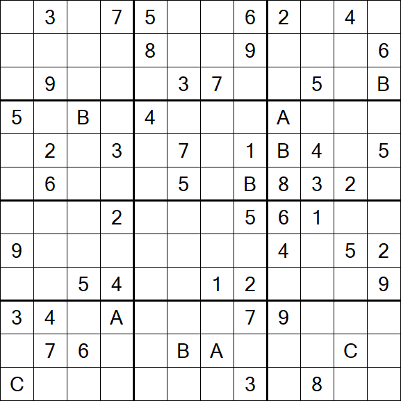 Sudoku 12x12 - Difficile