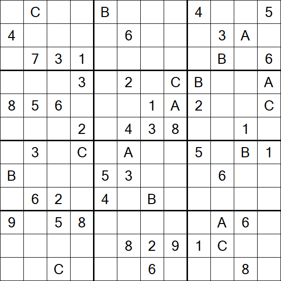 Sudoku 12x12 - Difficile