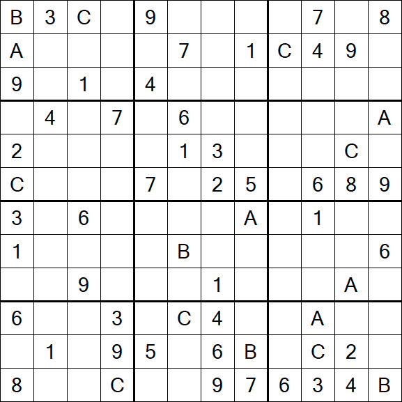 Sudoku 12x12 - Difficile
