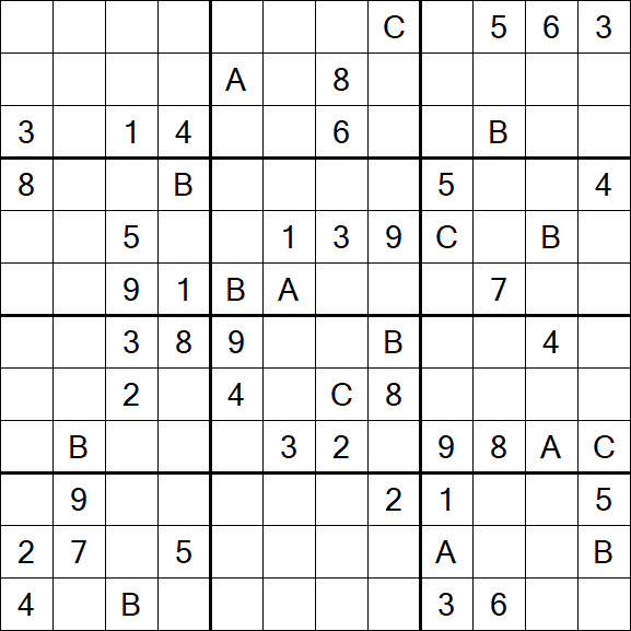 Sudoku 12x12 - Difficile