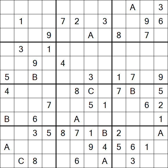 Sudoku 12x12 - Difficile