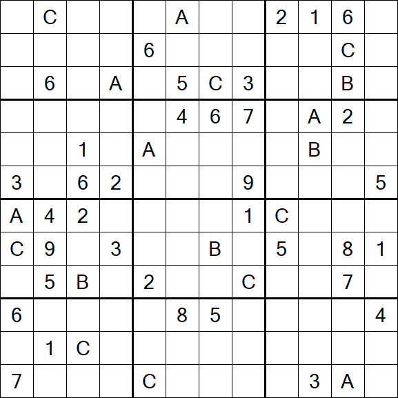Sudoku 12x12 - Difficile