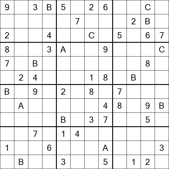 Sudoku 12x12 - Difficile