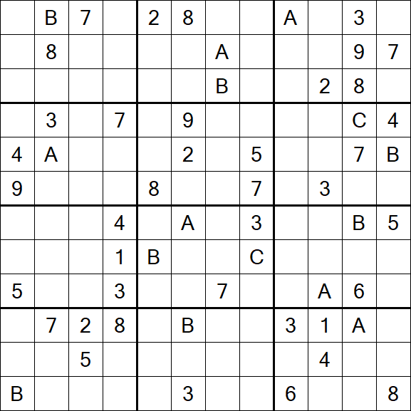 Sudoku 12x12 - Difficile
