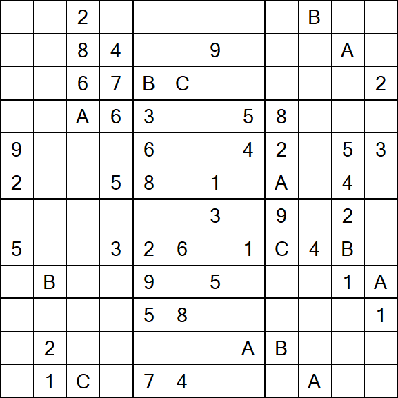 Sudoku 12x12 - Difficile