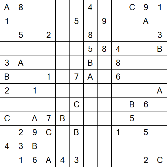 Sudoku 12x12 - Difficile