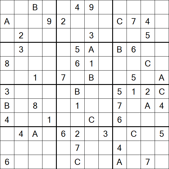 Sudoku 12x12 - Difficile