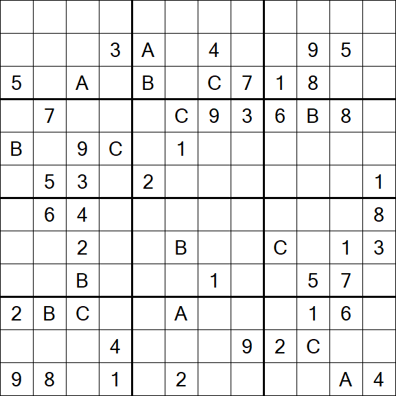 Sudoku 12x12 - Difficile