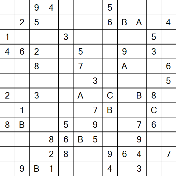 Sudoku 12x12 - Difficile