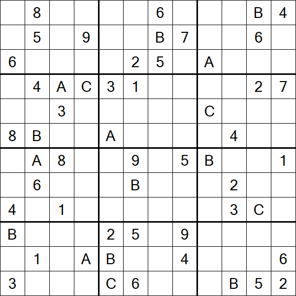 Sudoku 12x12 - Difficile