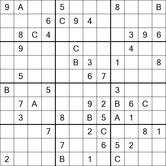 Sudoku 12x12 - Difficile