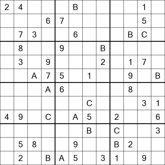 Sudoku 12x12 - Difficile