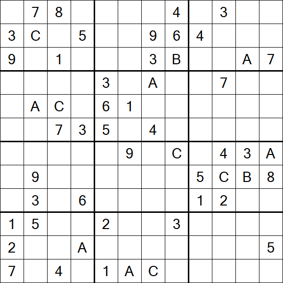Sudoku 12x12 - Hard