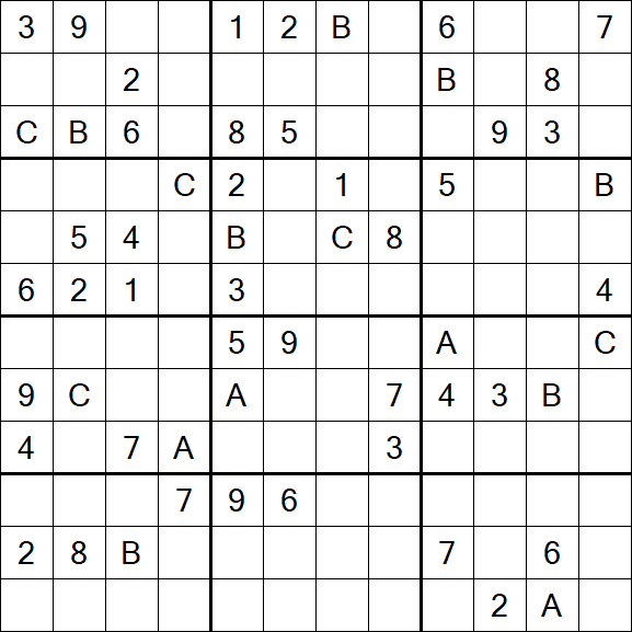 Sudoku 12x12 - Schwierig