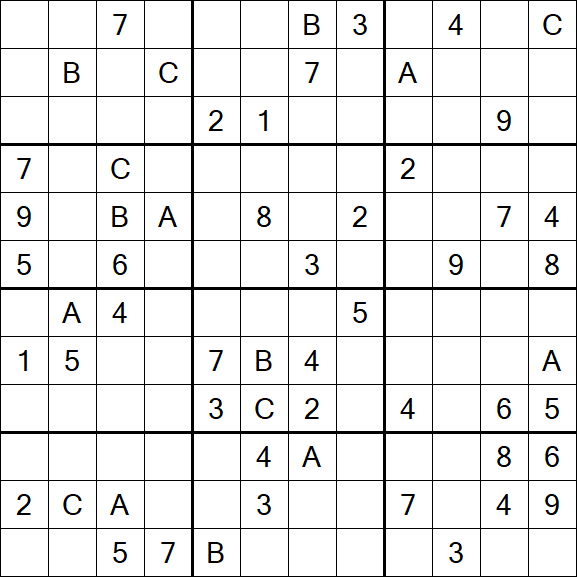 Sudoku 12x12 - Hard