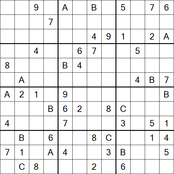 Sudoku 12x12 - Difficile