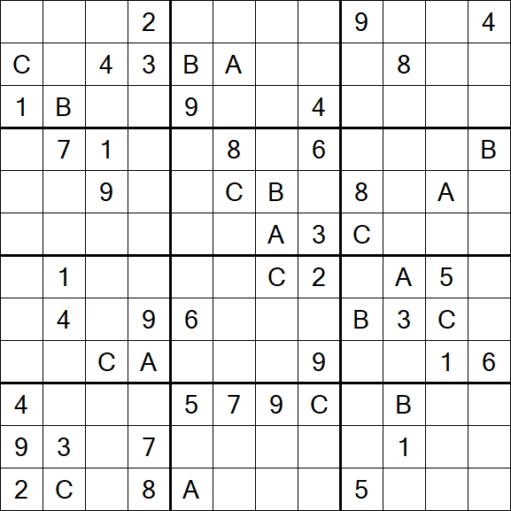 Sudoku 12x12 - Difficile