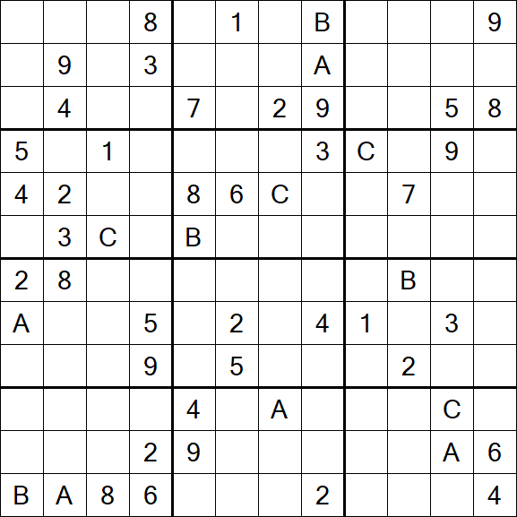 Sudoku 12x12 - Difficile