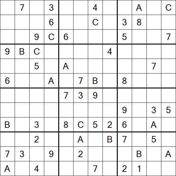 Sudoku 12x12 - Difficile