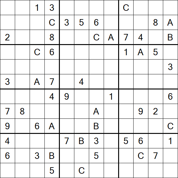 Sudoku 12x12 - Difficile