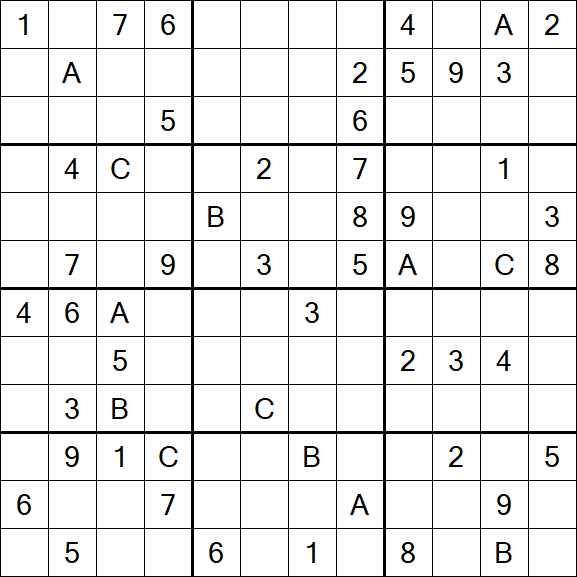 Sudoku 12x12 - Difficile