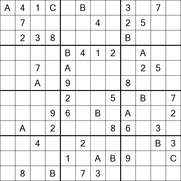 Sudoku 12x12 - Difficile