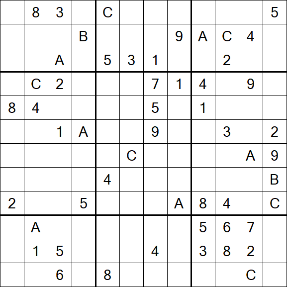Sudoku 12x12 - Schwierig