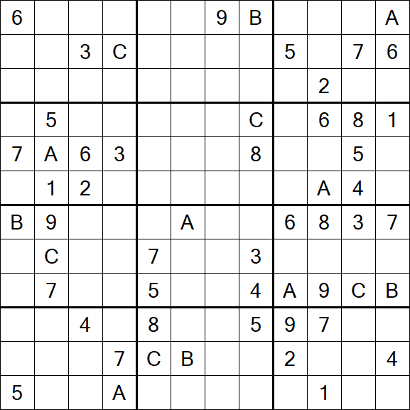 Sudoku 12x12 - Difficile