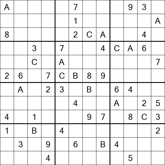 Sudoku 12x12 - Difficile