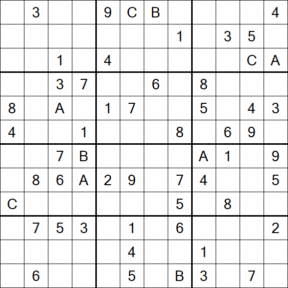 Sudoku 12x12 - Difficile