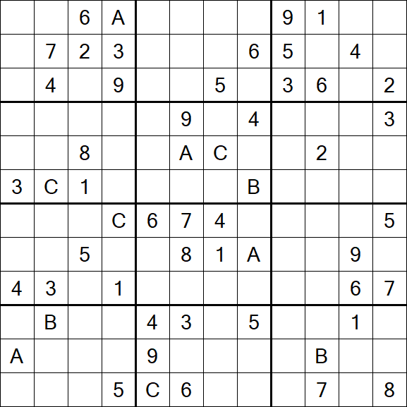 Sudoku 12x12 - Difficile